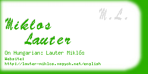 miklos lauter business card